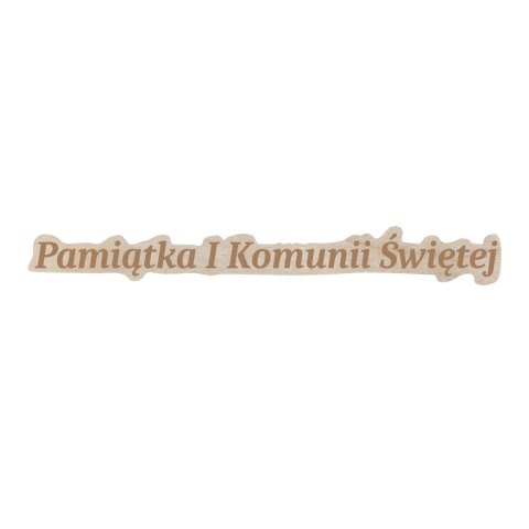 Pamiątka I Komunii Świętej Napis Drewniany Dekor Rękodzieło Decoupage Eko