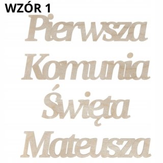 Pierwsza Komunia Święta + Imię Duży Napis Personalizowany na Ściankę Dekor