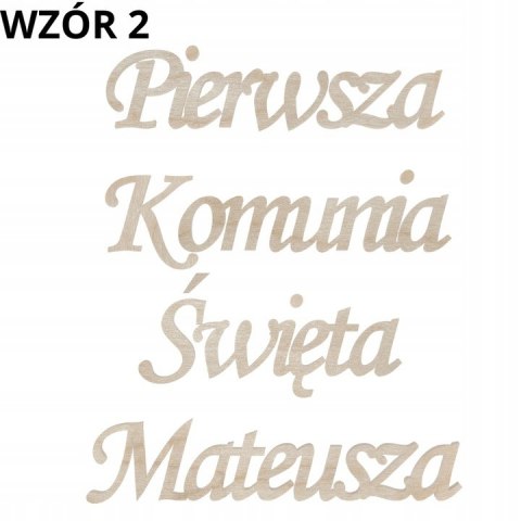 Pierwsza Komunia Święta + Imię Duży Napis Personalizowany na Ściankę Dekor