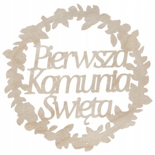 Pierwsza Komunia Święta Obręcz Drewniana Baza do Makramy Łapacza Wianek Eko
