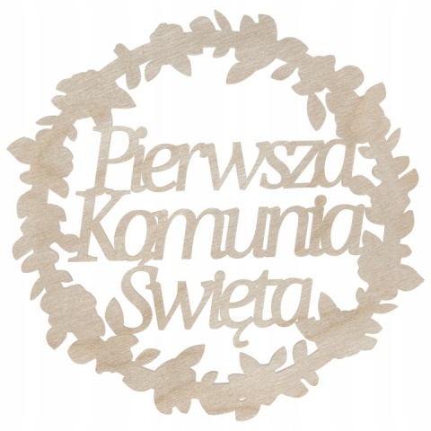 Pierwsza Komunia Święta Obręcz Drewniana Baza do Makramy Łapacza Wianek Eko