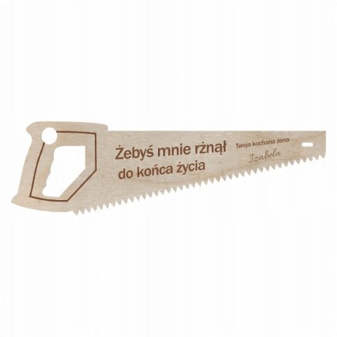 Piła MINI Zawieszka Personalizowana Prezent dla Męża Chłopaka Twój Podpis