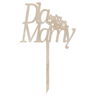 Prezent na Dzień Mamy Topper na Piku Napis dla Mamy Drewniany Ekologiczny