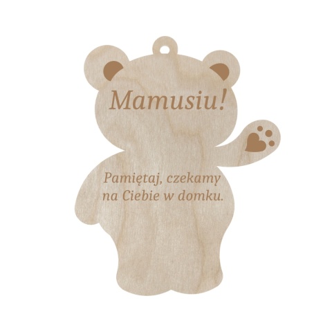 Prezent na Dzień Mamy Zawieszka Drewniana z Grawerem do Auta Samochodu Eko Prezent na Dzień Mamy Zawieszka Drewniana z Grawerem do Auta Samochodu Eko