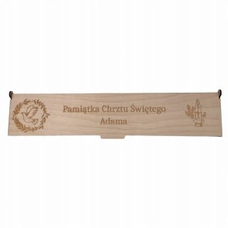 Pudełko do Chrztu na Świecę Pamiątka Chrzcin + GRAWER IMIĘ