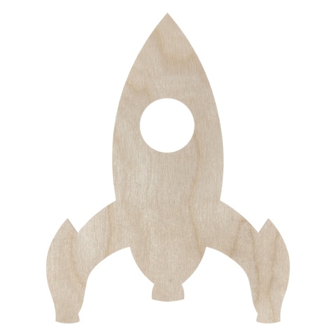 Rakieta Drewniana Dekor Rękodzieło Decoupage Kosmos Eko Polski Producent
