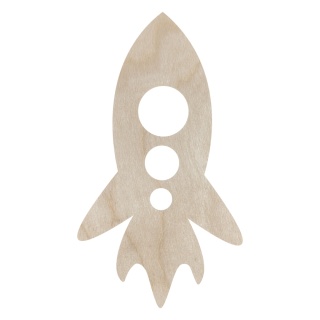 Rakieta Kosmos Rękodzieło Decoupage Dekor Drewniany Eko Polski Producent