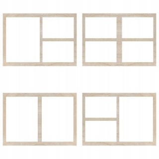 Ramka do Zdjęć 39 X 28 cm KOLAŻ Różne Warianty Sklejka Drewniana Dekor Eko