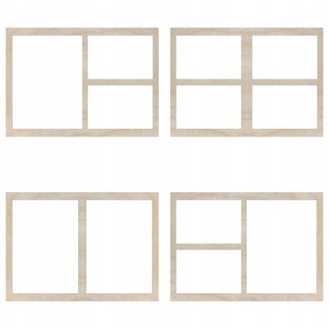 Ramka do Zdjęć 39 X 28 cm KOLAŻ Różne Warianty Sklejka Drewniana Dekor Eko