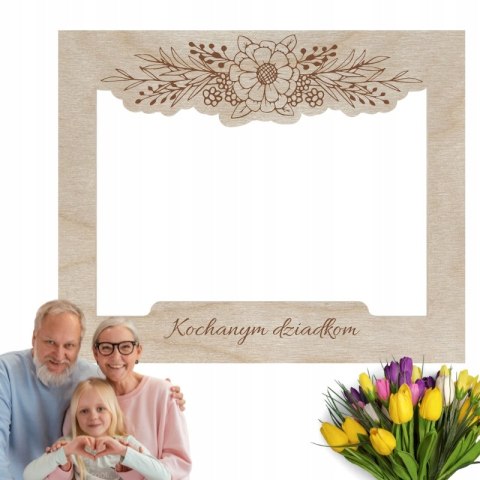 Ramka na Zdjęcie DOWOLNY NAPIS Płaska z Otworem Produkt Personalizowany