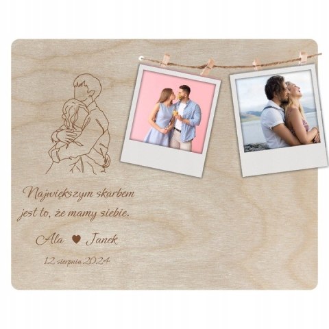 Ramka na Zdjęcie dla Par Personalizowana Miłość ROCZNICA ŚLUB WALENTYNKI