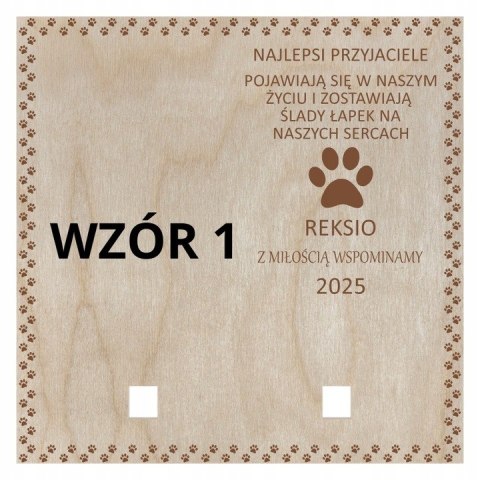 Ramka na Zdjęcie i Obrożę Pupila Psa Kota Pamiątka TWÓJ GRAWER Dekor Eko