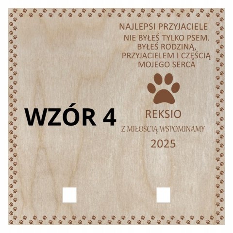 Ramka na Zdjęcie i Obrożę Pupila Psa Kota Pamiątka TWÓJ GRAWER Dekor Eko