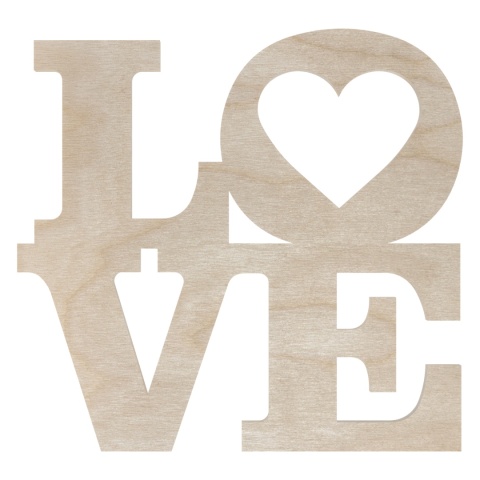 Scrapka Drewniana Napis Love z Sercem Sklejka Naturalna Eko Dekor 1 sztuka Scrapka Drewniana Napis Love z Sercem Sklejka Naturalna Eko Dekor 1 sztuka