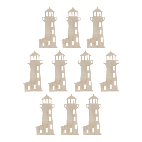 Scrapki Drewniane Latarnie Morskie Dekoracyjne Ozdobne Sklejka EKO 10 sztuk