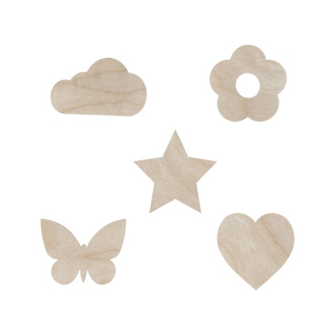 Scrapki Drewniane Mix Serce Motyl Kwiat Chmura Gwiazda Rękodzieło Dekor Eko Scrapki Drewniane Mix Serce Motyl Kwiat Chmura Gwiazda Rękodzieło Dekor Eko