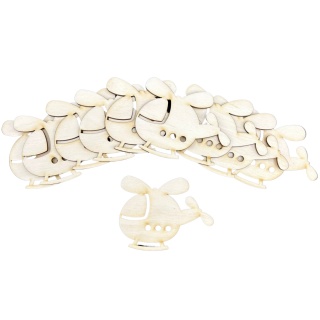 Scrapki Helikoptery Sklejka Drewniana Ekologiczna Dekor Ozdoba 10 sztuk