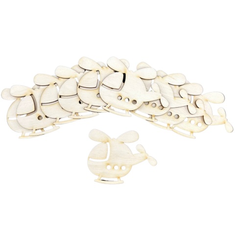 Scrapki Helikoptery Sklejka Drewniana Ekologiczna Dekor Ozdoba 10 sztuk