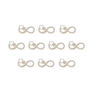 Scrapki Nieskończona Miłość Forever Sklejka Drewniana ECO 3x1,5cm 10szt
