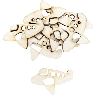 Scrapki Samoloty Sklejka Drewniana Naturalna Ozdoba Dekor ECO 10 sztuk