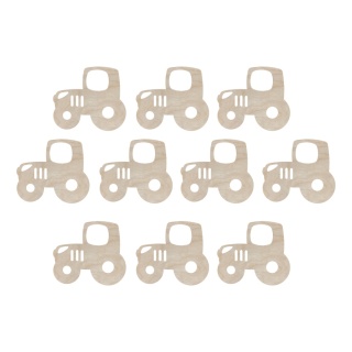 Scrapki Traktory Sklejka Drewniana Naturalna Ekologiczna Dekor EKO 10 sztuk