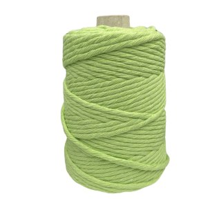 Sznurek Bawełniany Skręcany do Makramy Limonka 5mm 100m