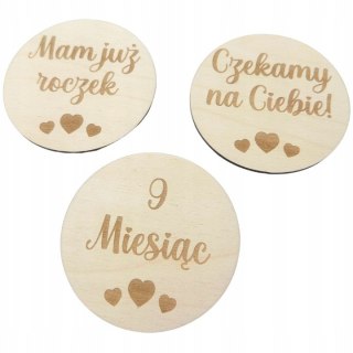 Tabliczki Karty do Zdjęć z Miesiącami 1 Rok Życia do Sesji Zdjęciowej Dekor