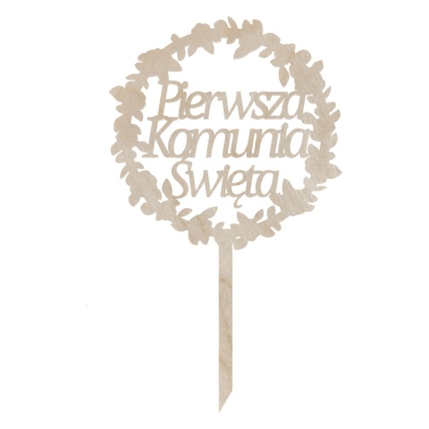 Topper na Tort Komunia Dekoracja Komunijna Drewniana I Komunia Święta Dekor Topper na Tort Komunia Dekoracja Komunijna Drewniana I Komunia Święta Dekor