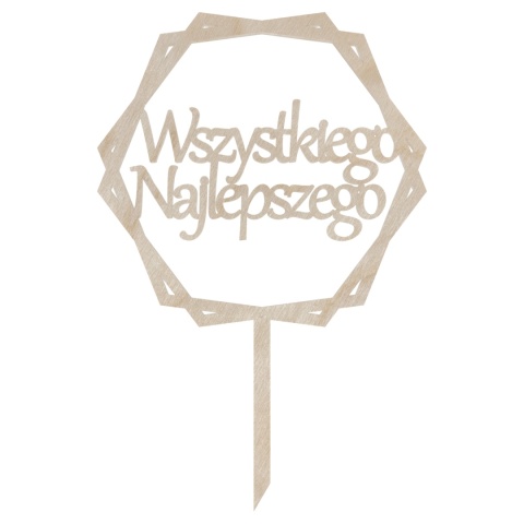 Topper na Tort Urodziny Wszystkiego Najlepszego Drewniany Napis na Piku Eko Topper na Tort Urodziny Wszystkiego Najlepszego Drewniany Napis na Piku Eko