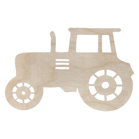 Traktor Ciągnik Rolniczy Drewniany Dekor Eko Decoupage Rękodzieło Dodatek