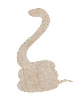 Wąż Żmija 15 cm Kształtka Zwierzęta Gady Dekor Sklejka Drewniana Dodatek