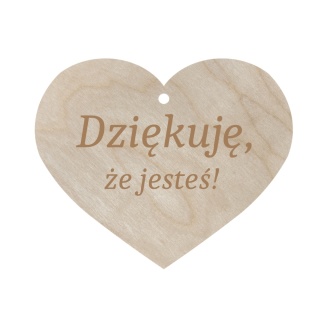 Zawieszka dla Niej Niego Drewniana Dekor Serduszko na Walentynki Brelok Eko