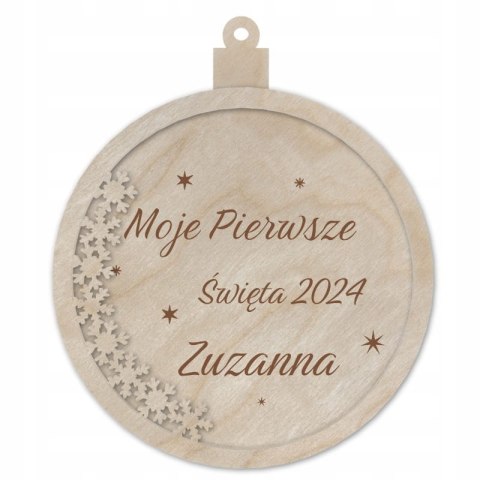 Bombka Moje Pierwsze Święta Imię Dziecka Niemowlaka Personalizowana 3D Prezent