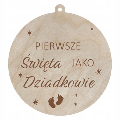 Bombka na Święta Świąteczna z Napisem dla Babci i Dziadka Prezent dla Dziadków