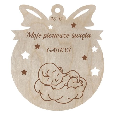Bombka z Imieniem Personalizowana Grawer na Choinkę z Imieniem Świąteczna