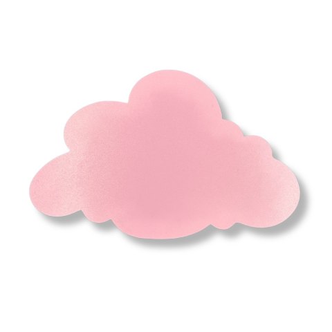 Drewniana Różowa Ozdoba Ścienna CHMURKA do Pokoju Dziewczynki Dekor 20 CM
