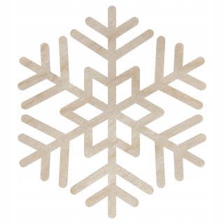 Drewniana Śnieżynka Śnieg ŚNIEŻKA 2 Dekoracja Świąteczna Sklejka Eko 20 CM