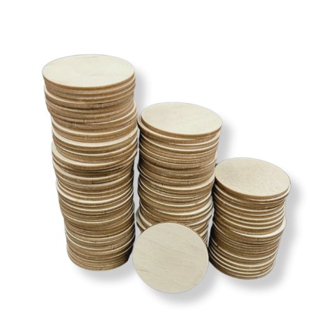 Kółka Drewniane 5 cm - 100 szt. do Ozdabiania Dekoracje DIY Decoupage Eko
