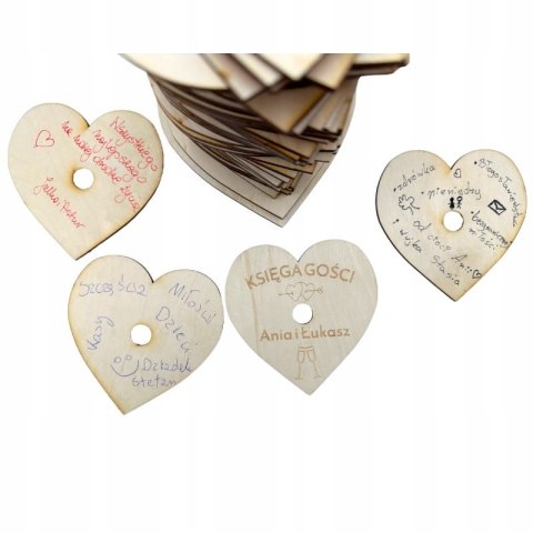 Księga Gości Wesele na Ślub Personalizowana Pamiątka Drewniana Rustykalna z Imionami Boho