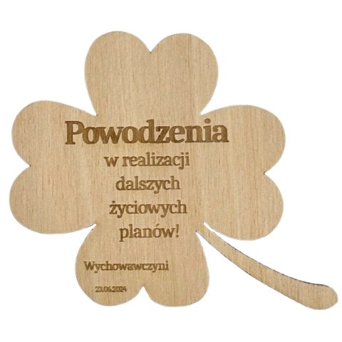 Magnes Koniczyna Podziękowanie Nauczyciel Grawer na Zakończenie Roku Szkolnego