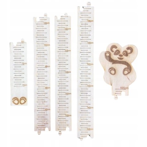 Miarka Wzrostu dla Dziecka Dzieci na Ścianę Zwierzątka PANDA Personalizowana