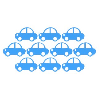 NIEBIESKIE Auto Samochód Pojazd Warsztaty Dzień Chłopca Drewniane 10 sztuk