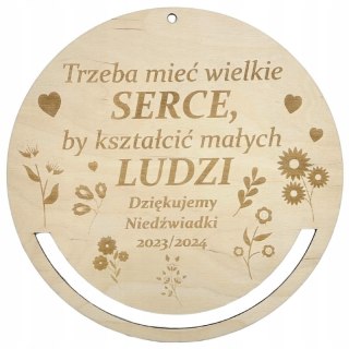 Obręcz do Makramy z Grawerem Personalizowana z Napisem Drewniana Ścienna