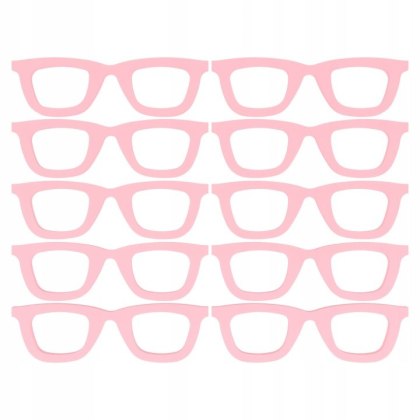 Okularki RÓŻOWE Okulary do Figurek Rękodzieła Mini Małe Malutkie 10 sztuk