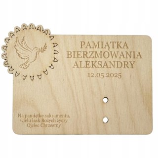 PAMIĄTKA bierzmowania Koperta na Bierzmowanie Pieniądze Elegancka Prezent