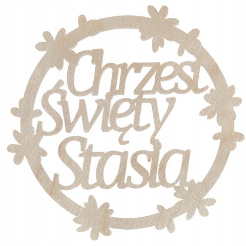 Personalizowana Obręcz Chrzest Święty Imię Dziecka z Imieniem Koło Dekoracja