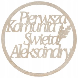 Personalizowana Obręcz Komunijna z Imieniem na Pierwszą Komunię Świętą Imię