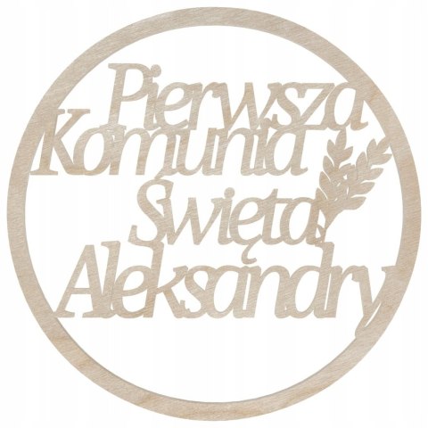 Personalizowana Obręcz Komunijna z Imieniem na Pierwszą Komunię Świętą Imię