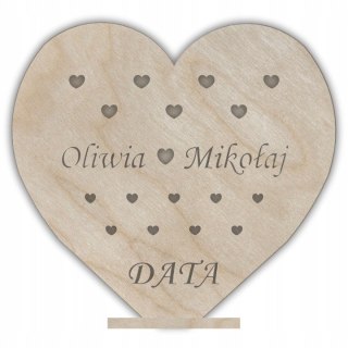 Personalizowane SERCE BAZA DO LAMPKI Prezent DLA DZIEWCZYNY KOBIETY Walentynki
