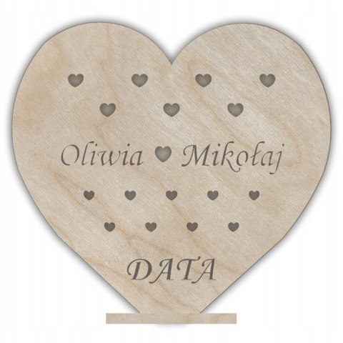 Personalizowane SERCE BAZA DO LAMPKI Prezent DLA DZIEWCZYNY KOBIETY Walentynki